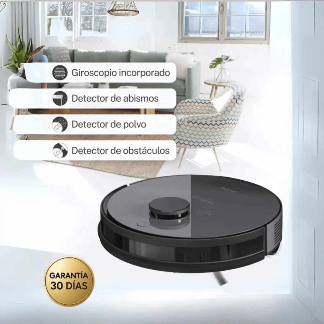 Robot de Limpieza Inteligente 3 en 1 (Barre, Aspira y Trapea)