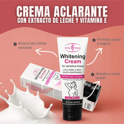 CREMA REAFIRMANTE Y ACLARANTE CON EXTRACTO DE LECHE Y VITAMINA E