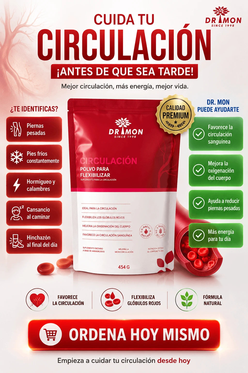 Dr. Mon control Circulación | Flujo sanguíneo saludable