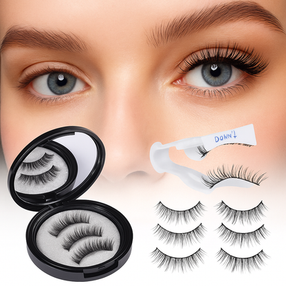 Kit de Pestañas Magnéticas Premium + Aplicador Incluido