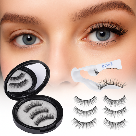 Kit de Pestañas Magnéticas Premium + Aplicador Incluido