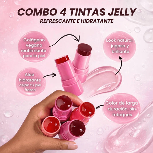combo 4 Jelly Tint Hidratante con Efecto Natural | Edición Glow