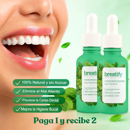 BREATIFY® GOTAS PARA UN ALIENTO FRESCO PAGA 1 Y RECIBE 2