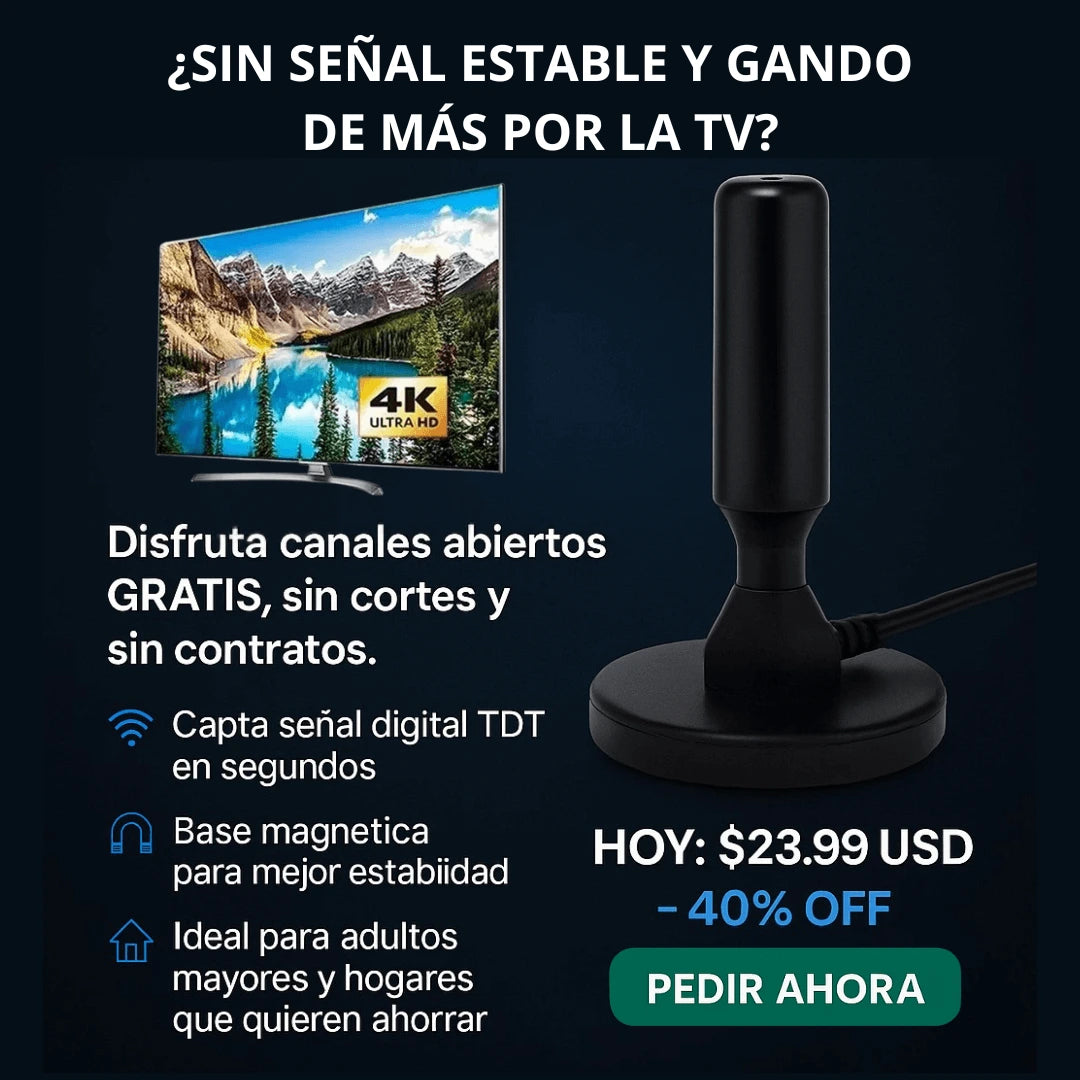 ANTENA TV DIGITAL FULL HD DE IMÁN INTERIOR