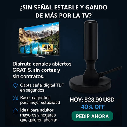 ANTENA TV DIGITAL FULL HD DE IMÁN INTERIOR