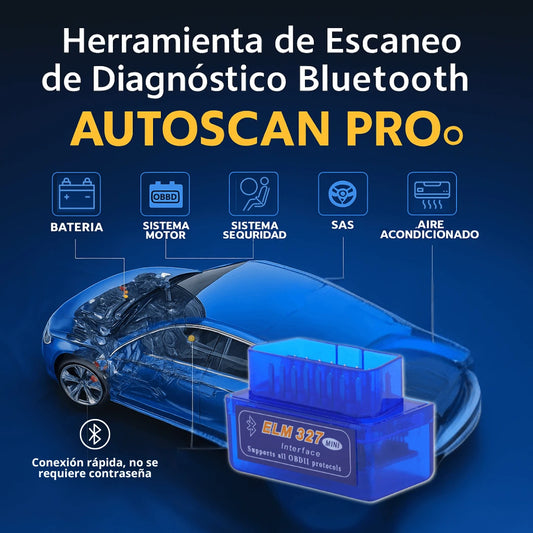 AutoScan Pro® | Escáner OBD2 bluetooth para tu auto