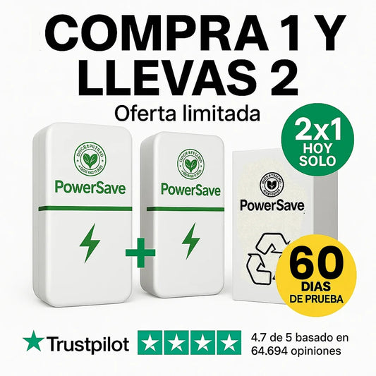 1 + 1 GRATIS | PowerSAVER™ - Elimina los picos de tensión y ahorra en la factura de la luz
